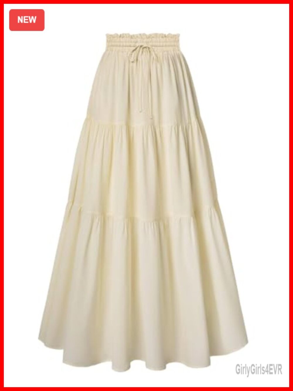 Women's Renaissance Maxi Tiered Ruffle Skirt High Waisted Medieval